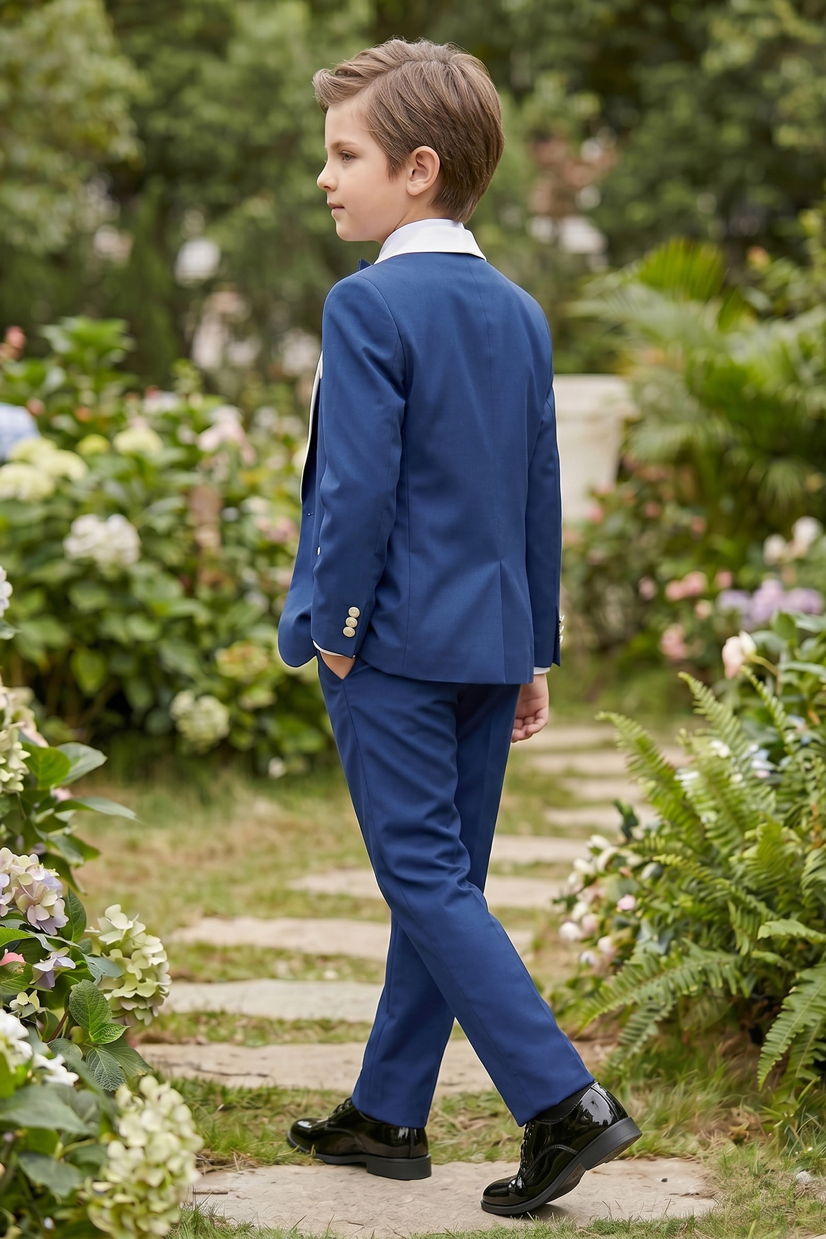 Blue Double-Breasted 3-Piece Suit