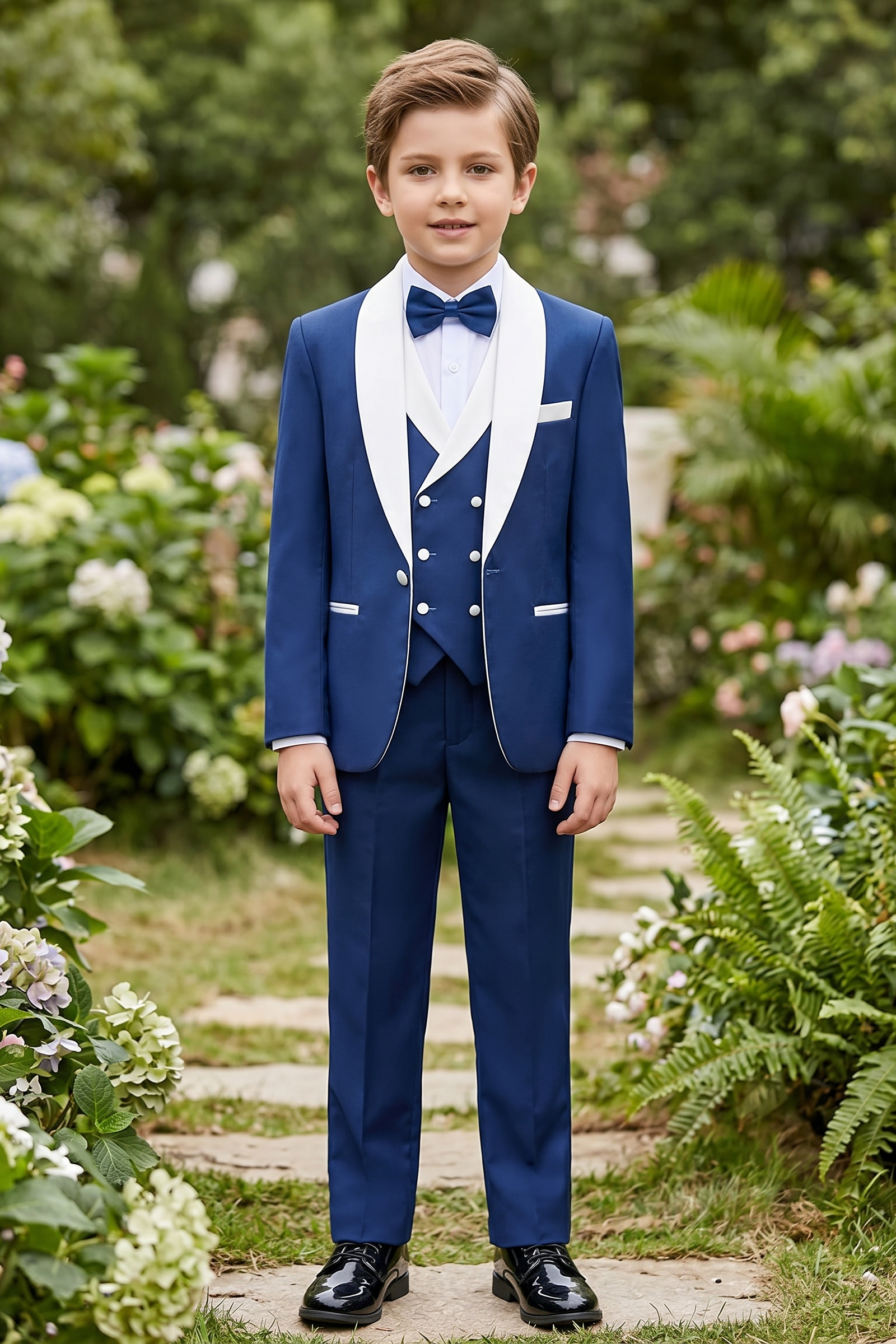 Blue Double-Breasted 3-Piece Suit