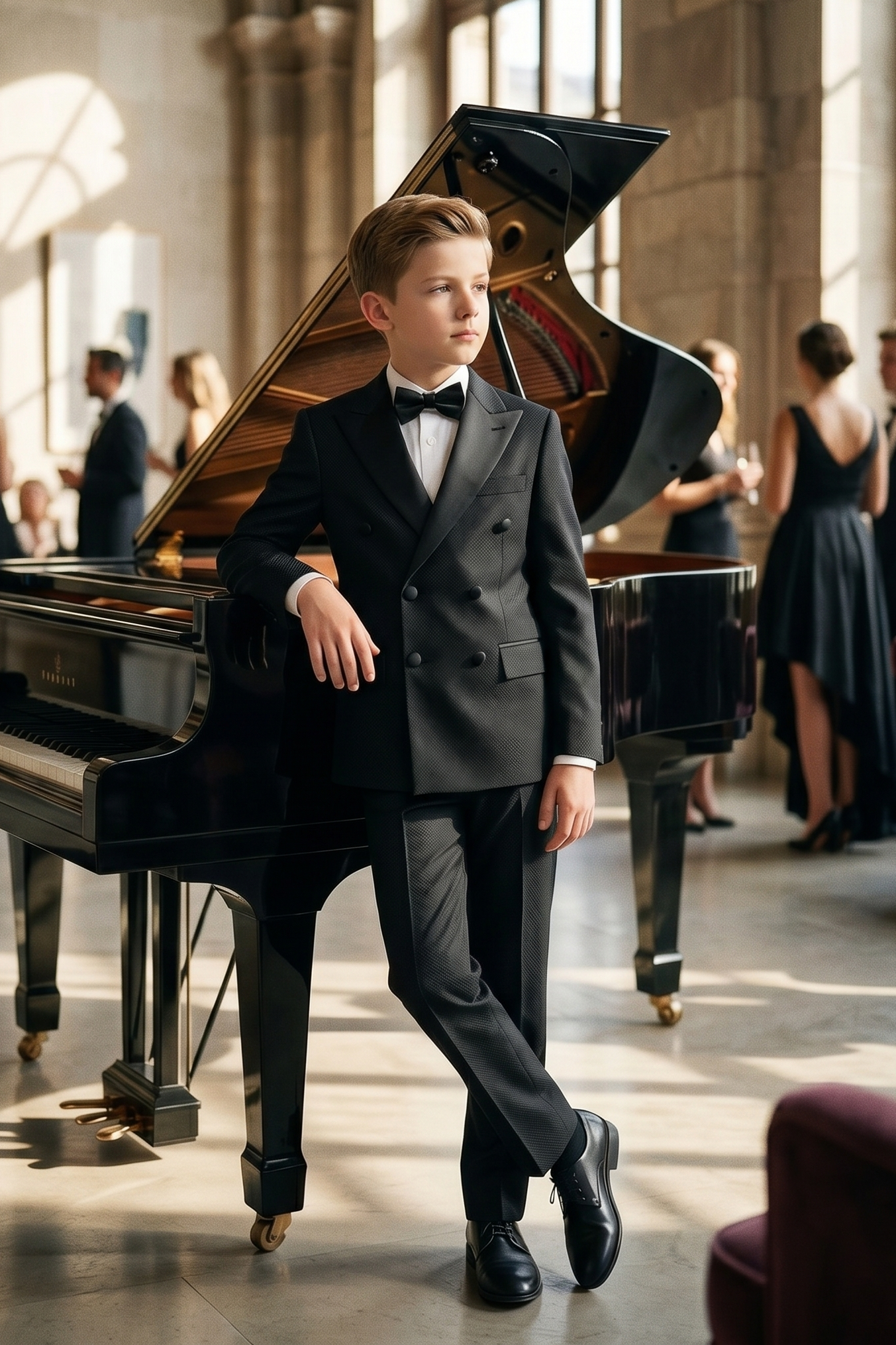 Black Double-Breasted 2-Piece Suit