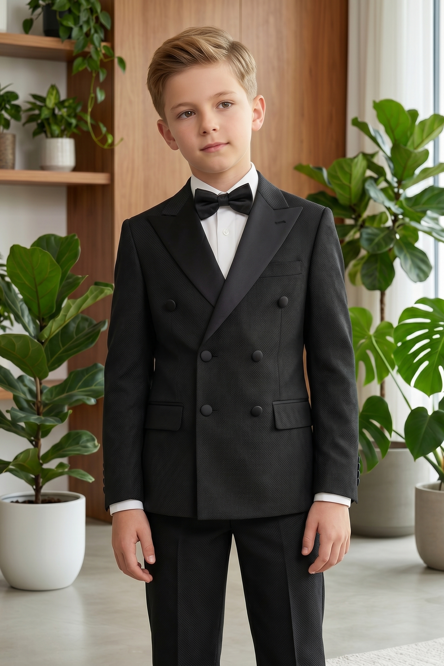 Black Double-Breasted 2-Piece Suit
