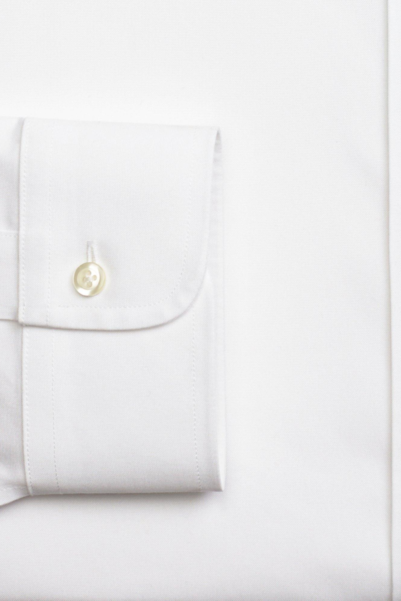 White Cotton Elegant Long-Sleeved Shirt