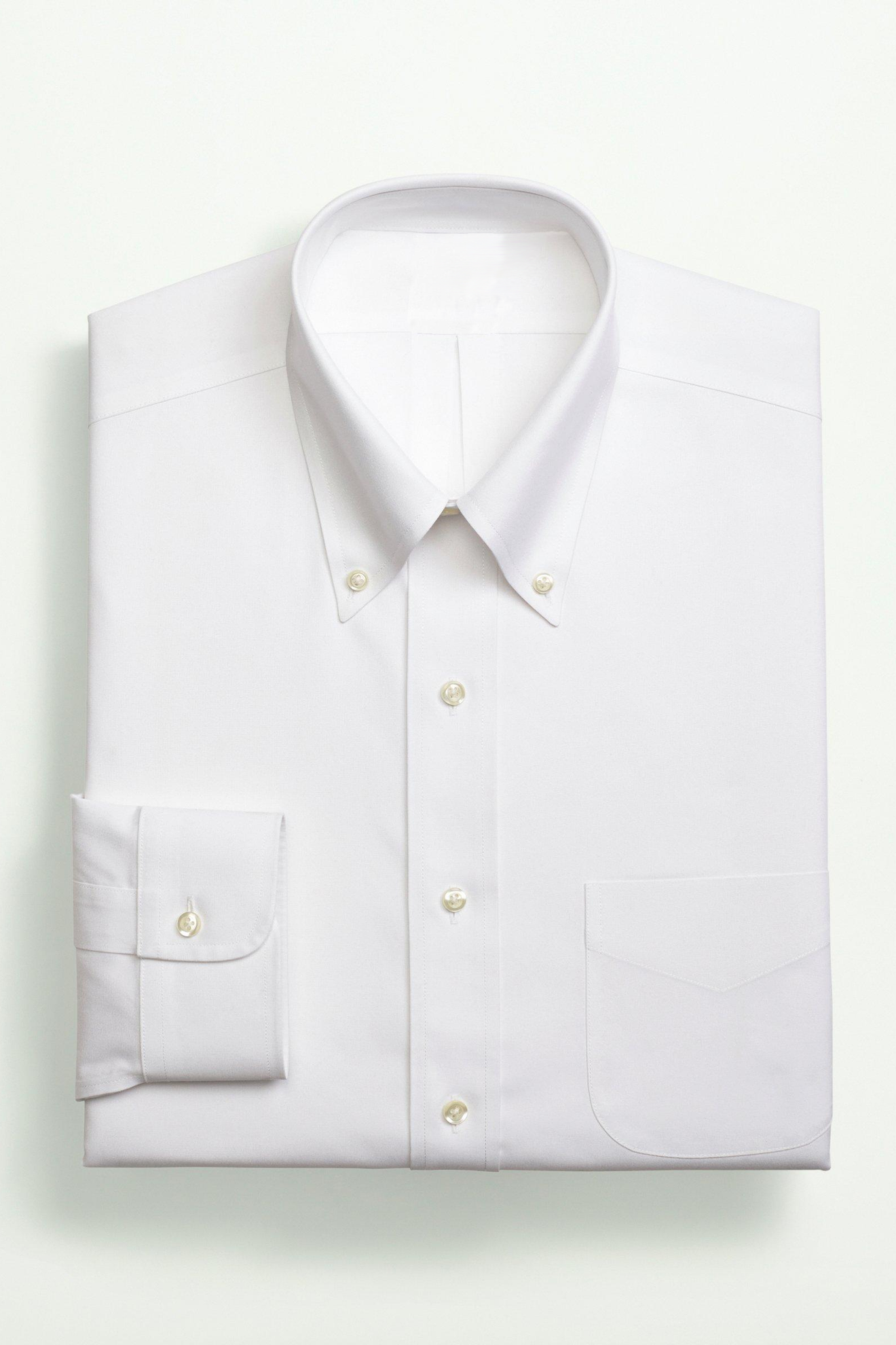 White Cotton Elegant Long-Sleeved Shirt