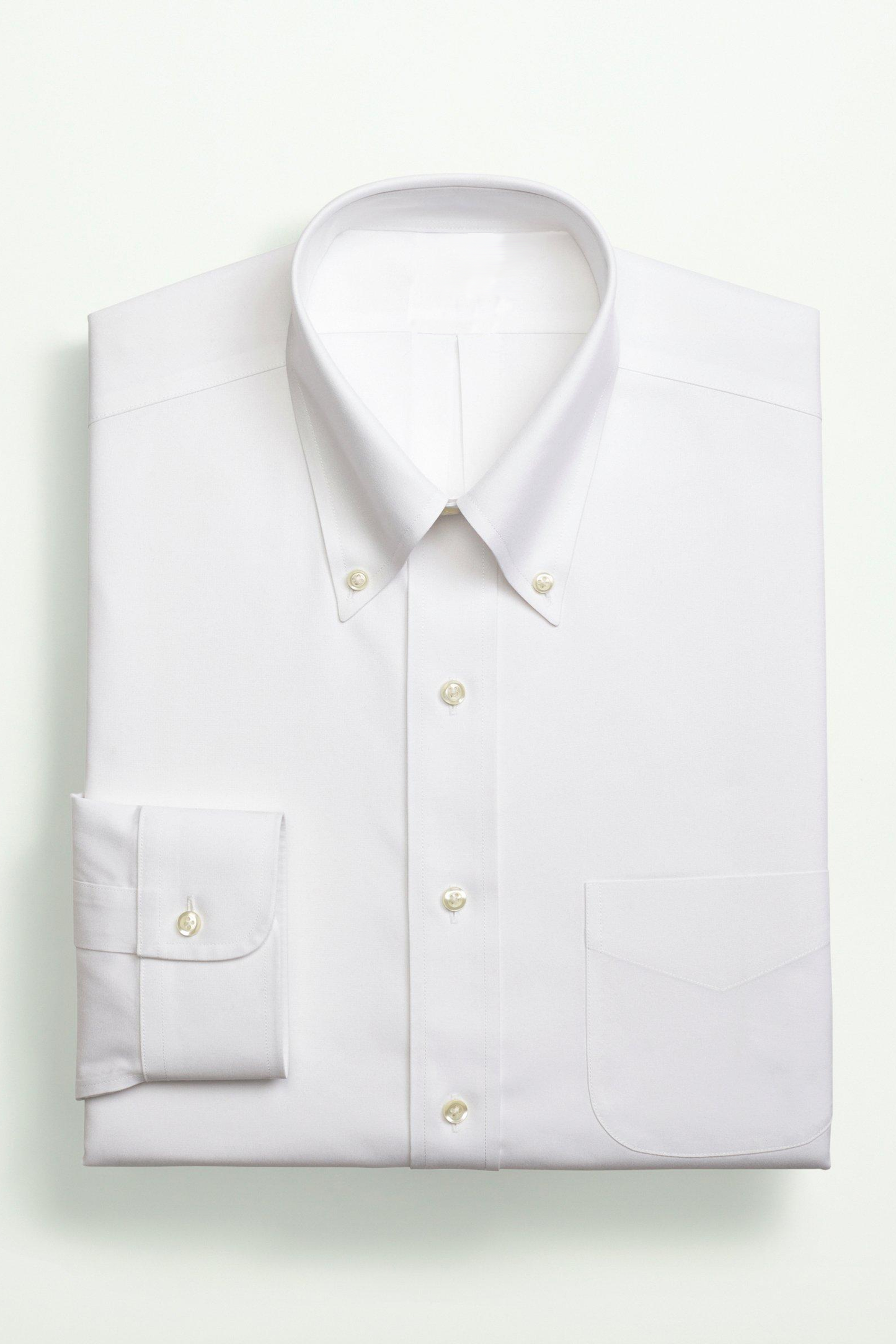 White Cotton Elegant Long-Sleeved Shirt