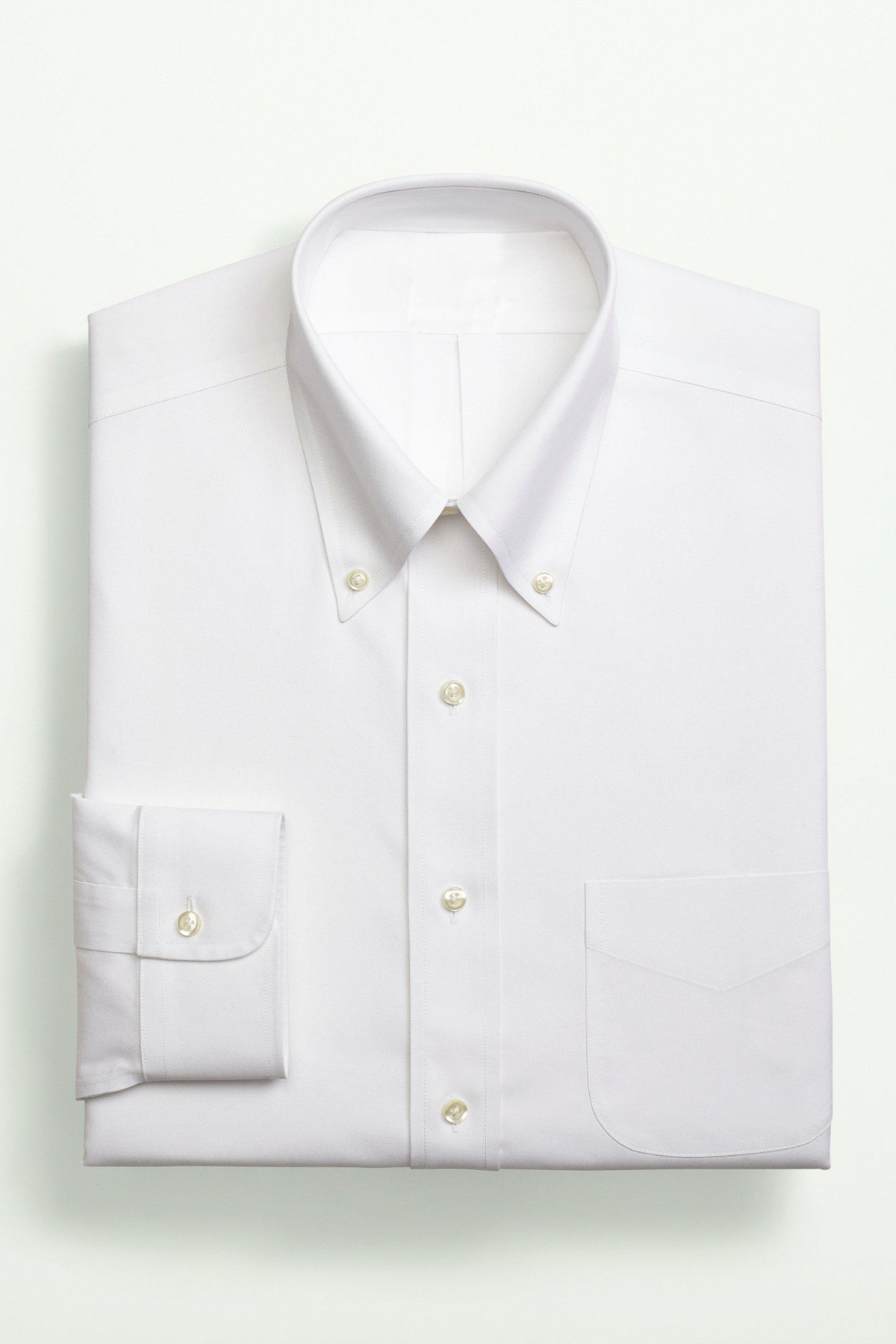 White Cotton Elegant Long-Sleeved Shirt