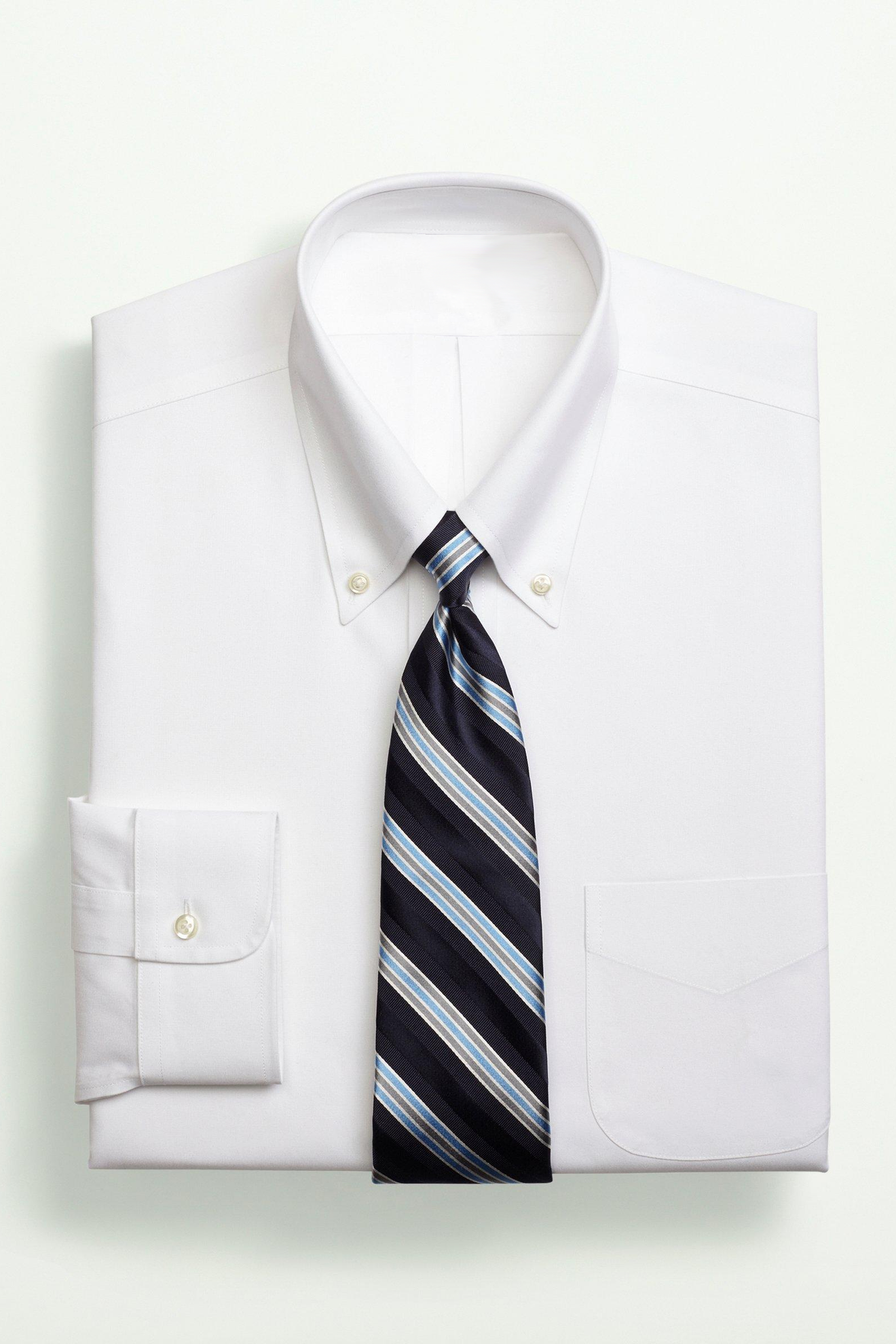 White Cotton Elegant Long-Sleeved Shirt