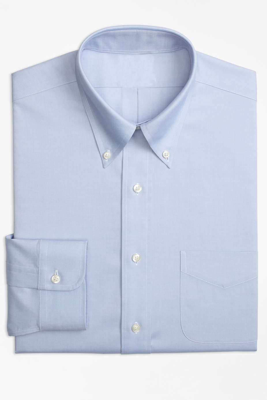 Blue Cotton Elegant Long-Sleeved Shirt