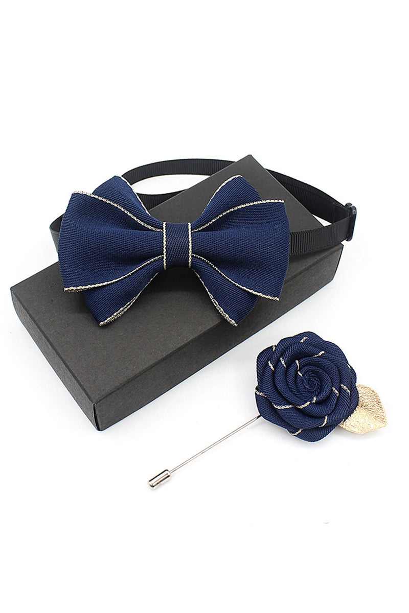 Boys Bow Tie & Lapel Pin Set for Weddings & Formal Events