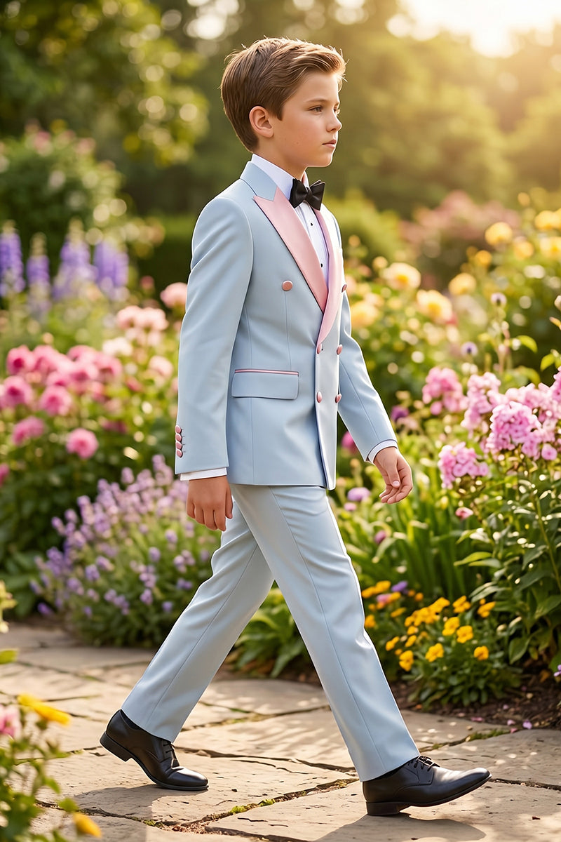 Boys Light Blue Tuxedo 2-piece Suit