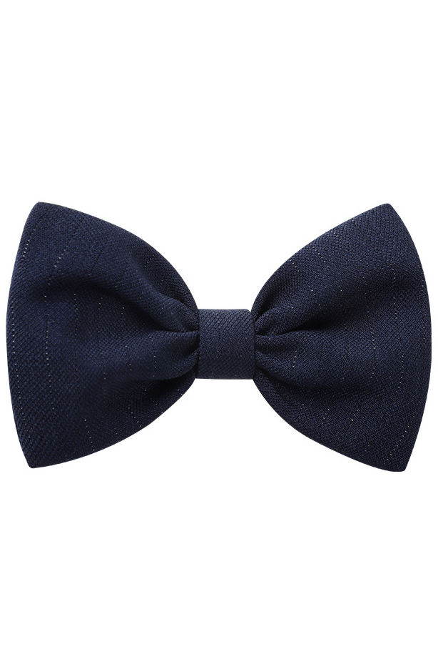 Boys Cotton-Linen Striped Textured Bow Tie