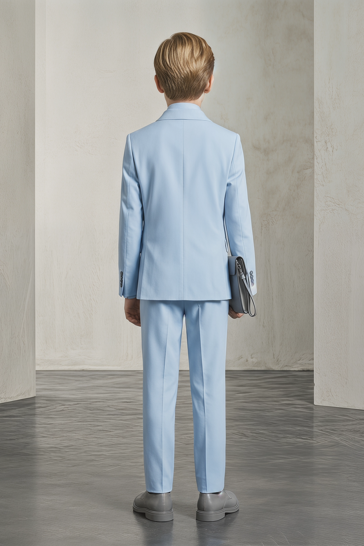 Sky Blue Double-Breasted 2-Piece Suit