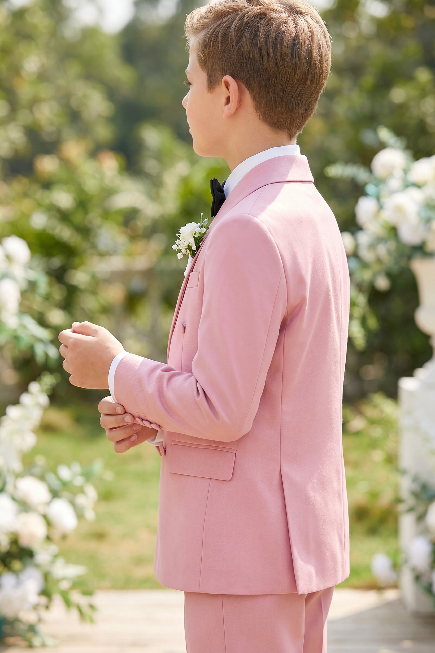 Pink Serge Double-Breasted 2-Piece Suit