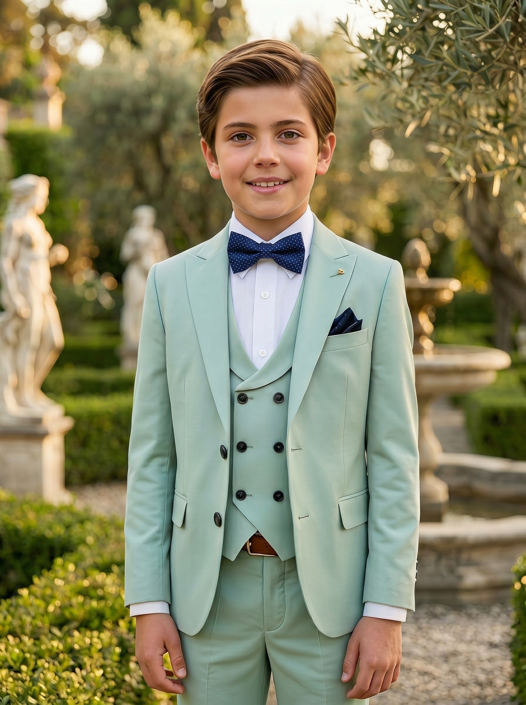 Boys Mint Green 3-Piece Suit 3-Piece Suit for Weddings & Formal Events