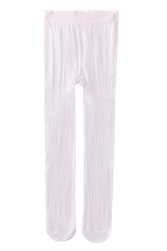 Light Pink Butterfly Dot Jacquard Tights Summer Anti Mosquito Sheer Panty Hose