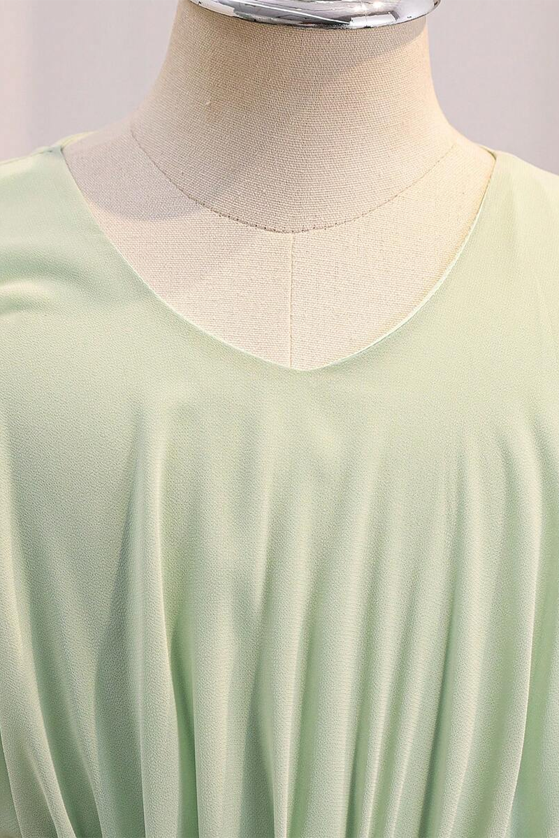 Girls Sage Green Chiffon Midi Dress for Garden Wedding