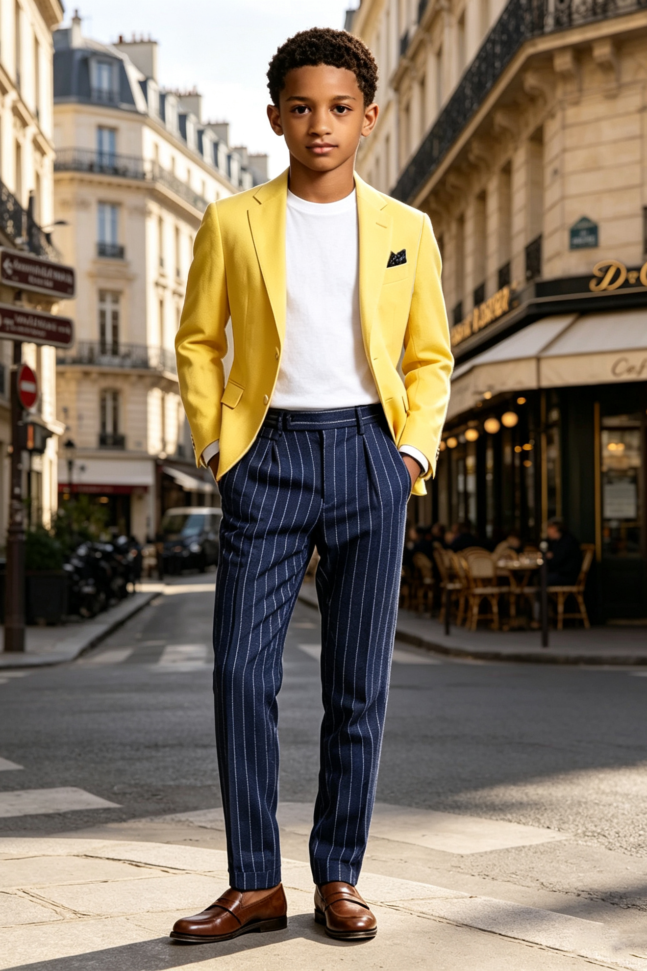 Boys Bright Yellow Cotton Linen Blend Single Breasted Formal Suit Blazer Jacket