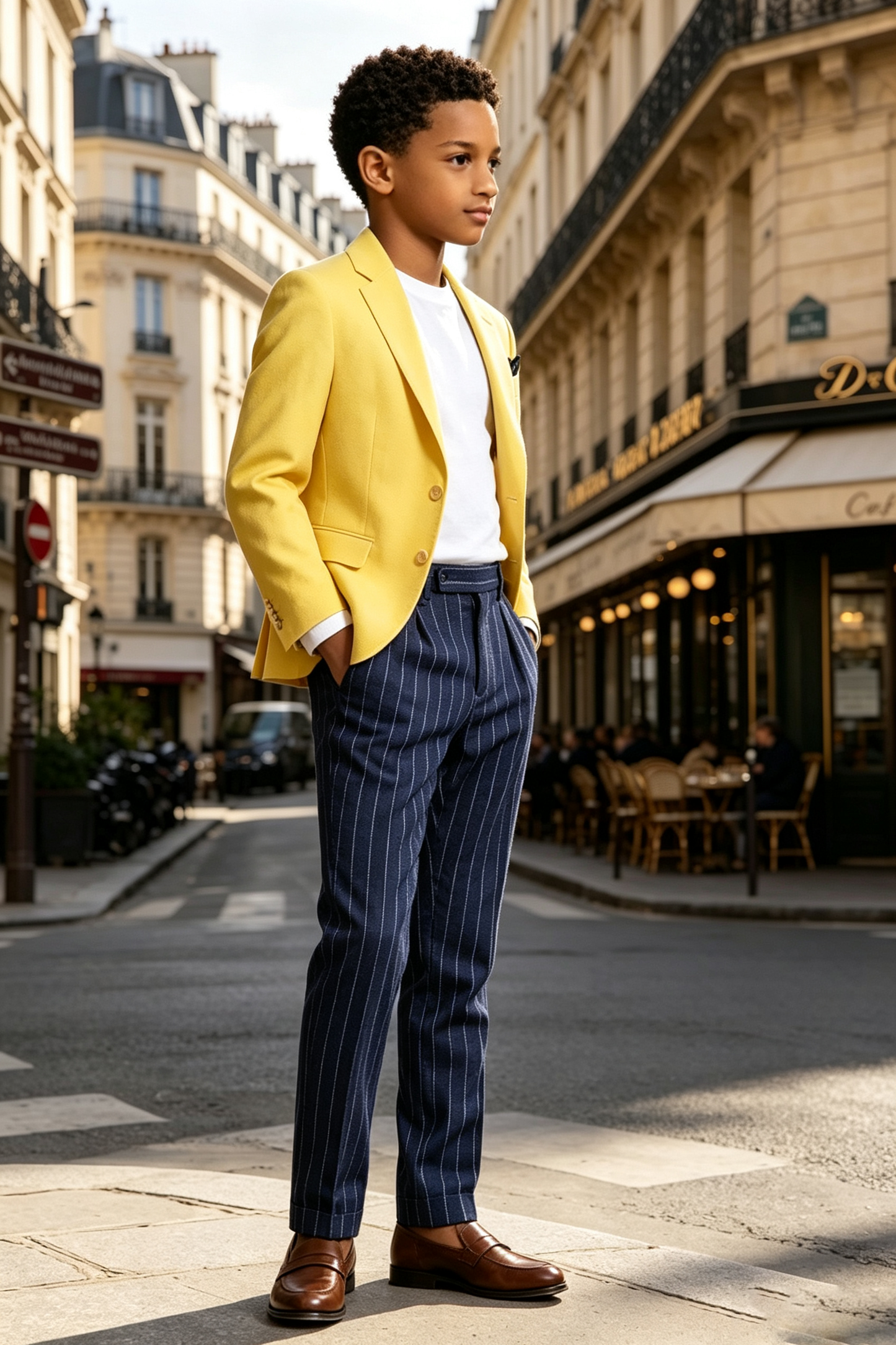 Boys Bright Yellow Cotton Linen Blend Single Breasted Formal Suit Blazer Jacket