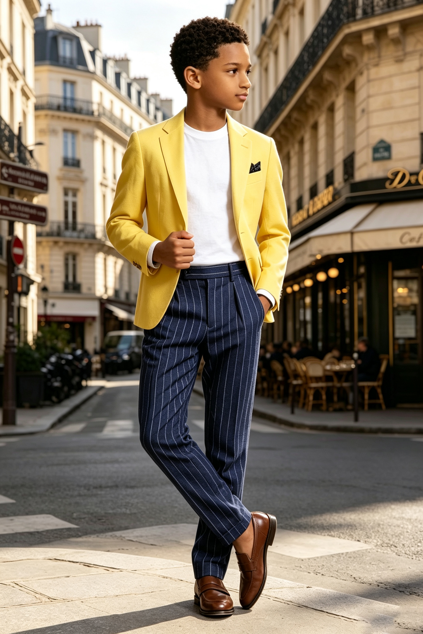 Boys Bright Yellow Cotton Linen Blend Single Breasted Formal Suit Blazer Jacket