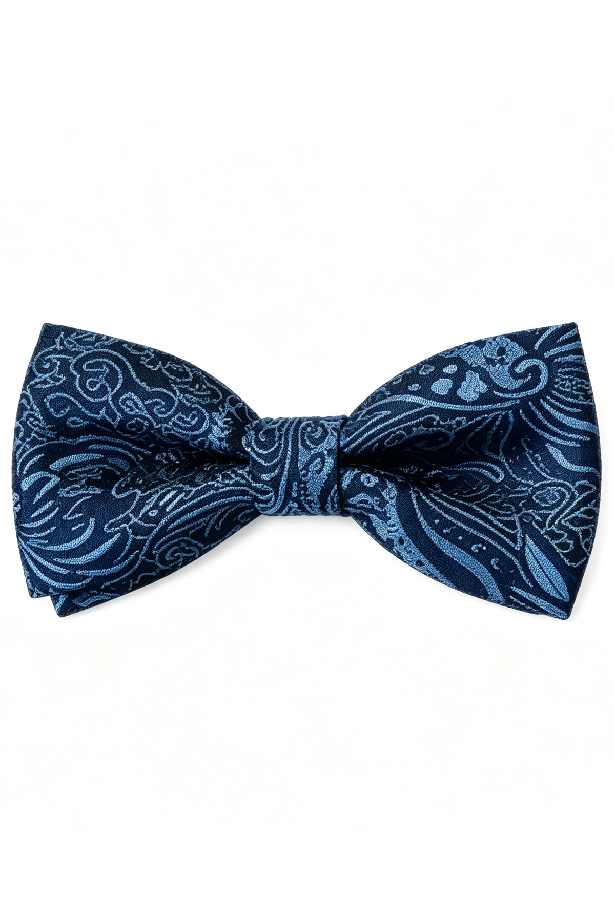 Dark Navy Paisley Jacquard Bow Tie