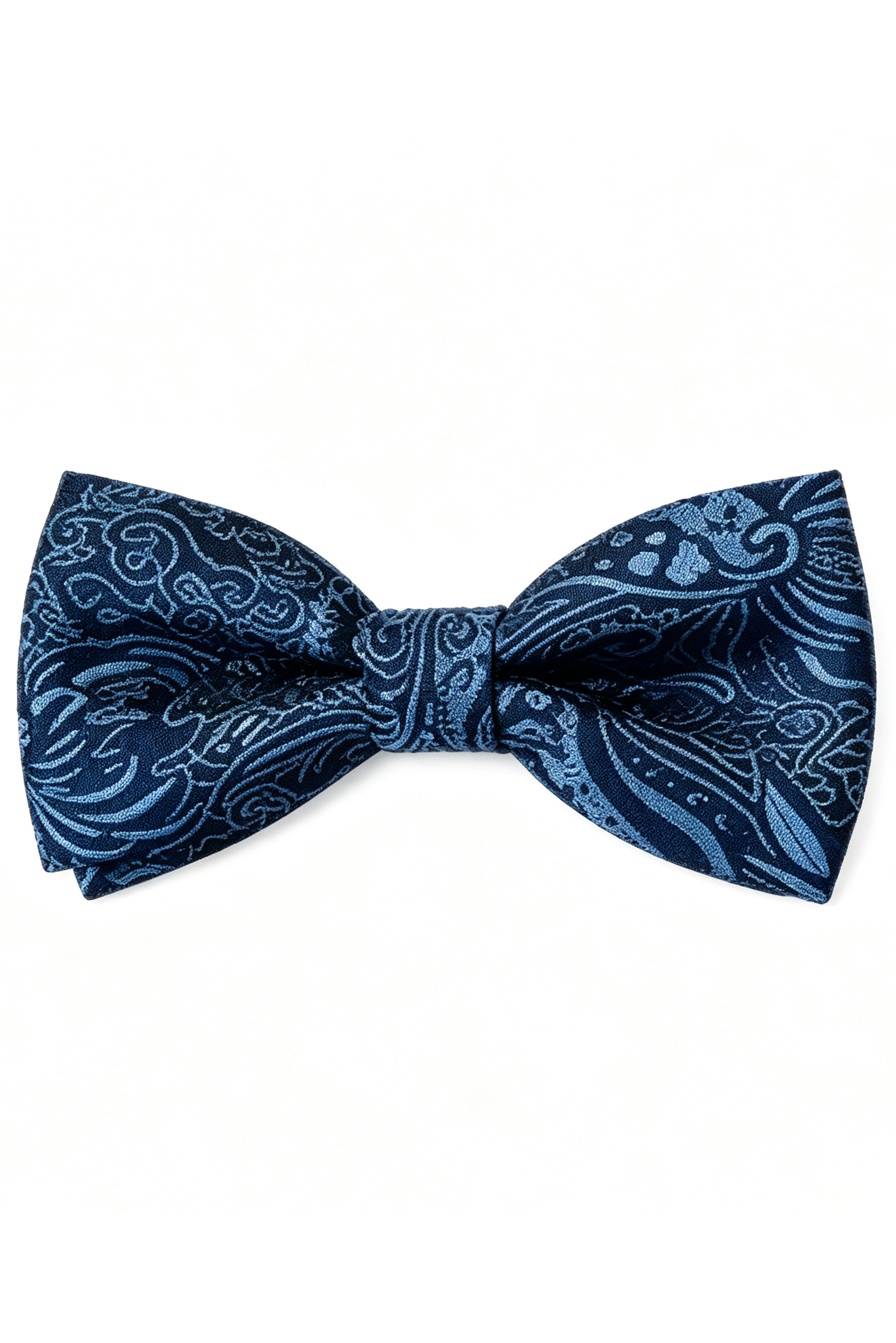 Dark Navy Paisley Jacquard Bow Tie
