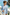 Boys Light Blue Satin Shawl Lapel Blazer & White Trousers 2-Piece Suit for Wedding
