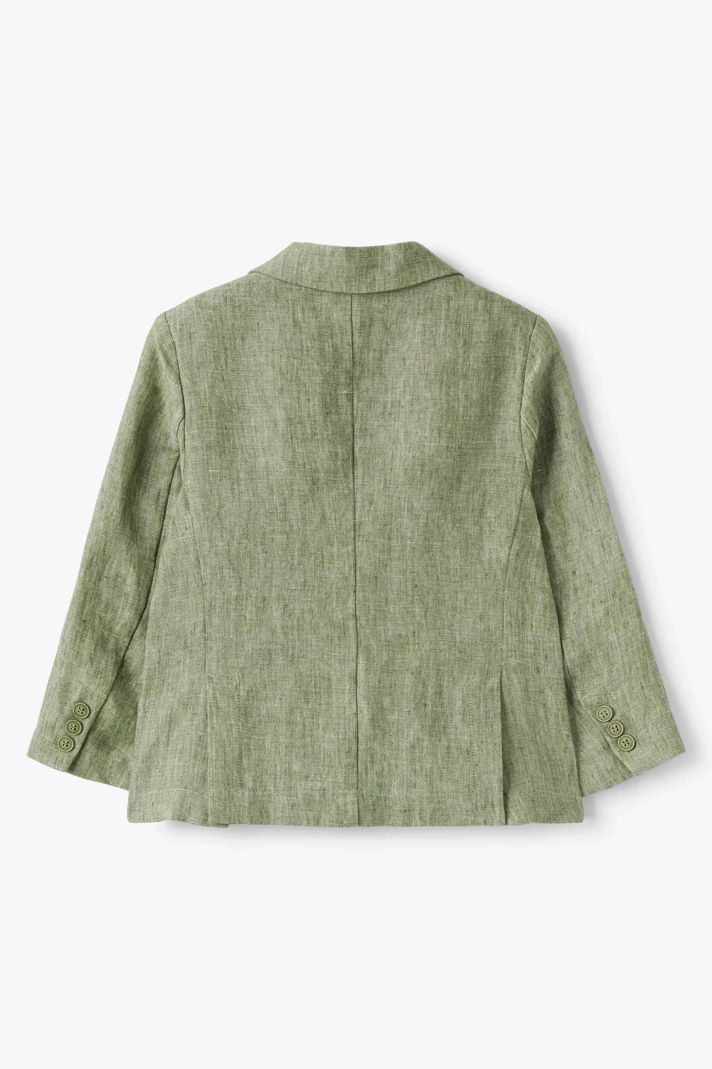 Sage‑Green Linen‑Blend Double‑Breasted Casual‑Formal Jacket Blazer