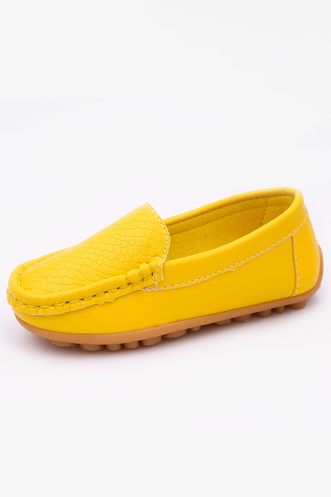 Candy‑Colored Kids Slip‑On Loafers Flexible Moccasin Dress Shoes