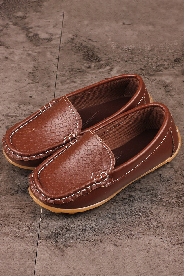 Candy‑Colored Kids Slip‑On Loafers Flexible Moccasin Dress Shoes