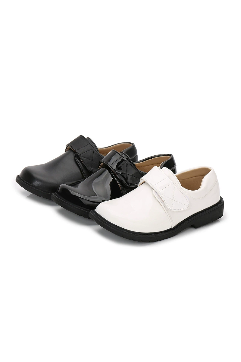 Boys Black Patent Leather Dress Shoes for Weddings