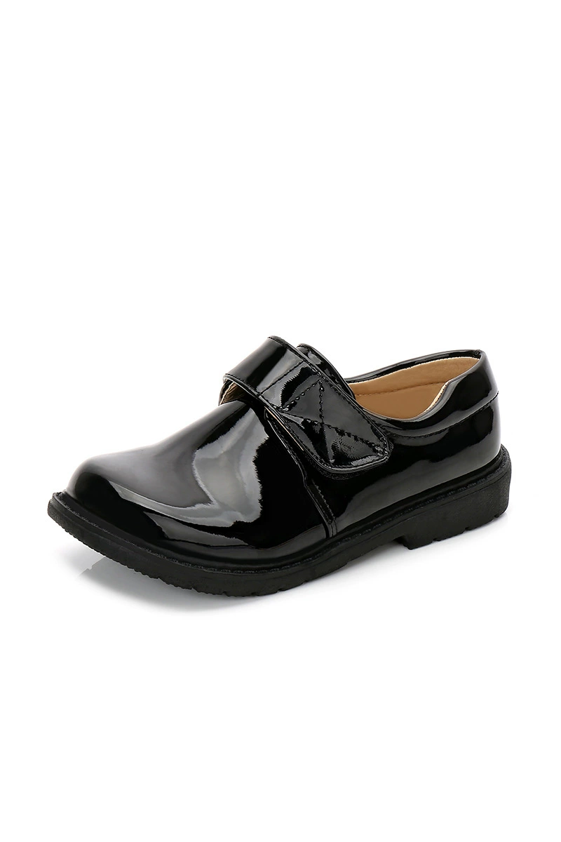 Boys Black Patent Leather Dress Shoes for Weddings