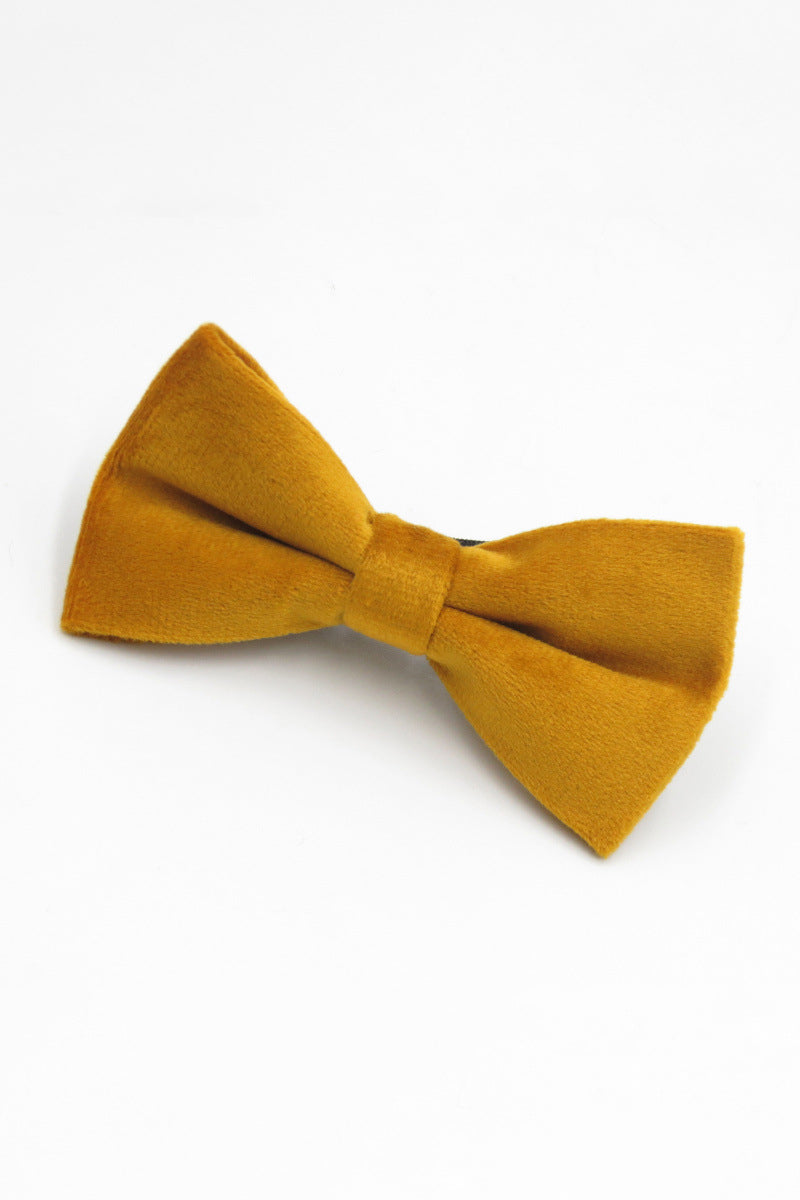 Boys Dark Green Velvet Bow Tie for Weddings with Classic Pre‑Tied Silhouette Product Description