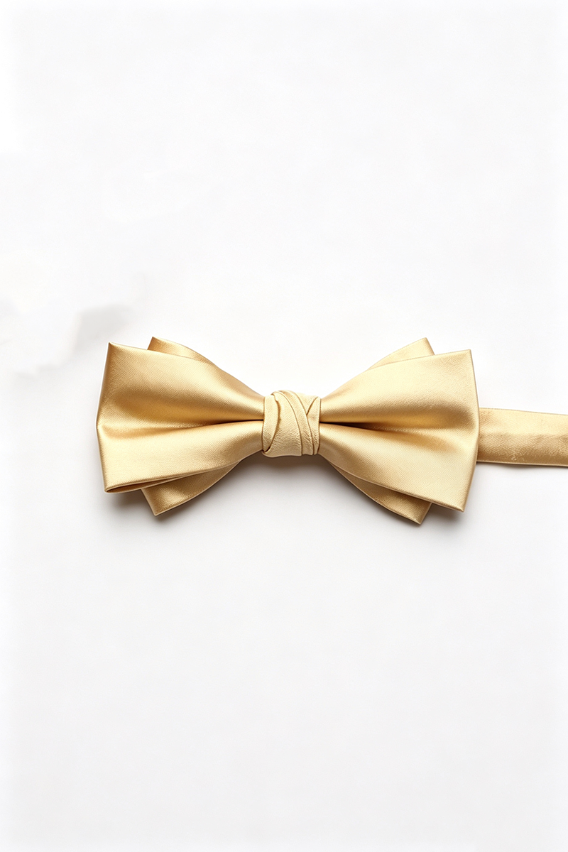 Boys Burgundy Satin Bow Tie for Weddings with Elegant Layered Design