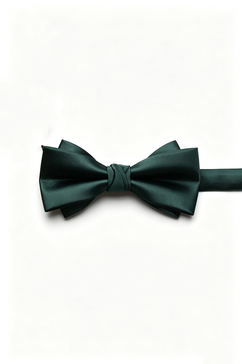 Boys Burgundy Satin Bow Tie for Weddings with Elegant Layered Design