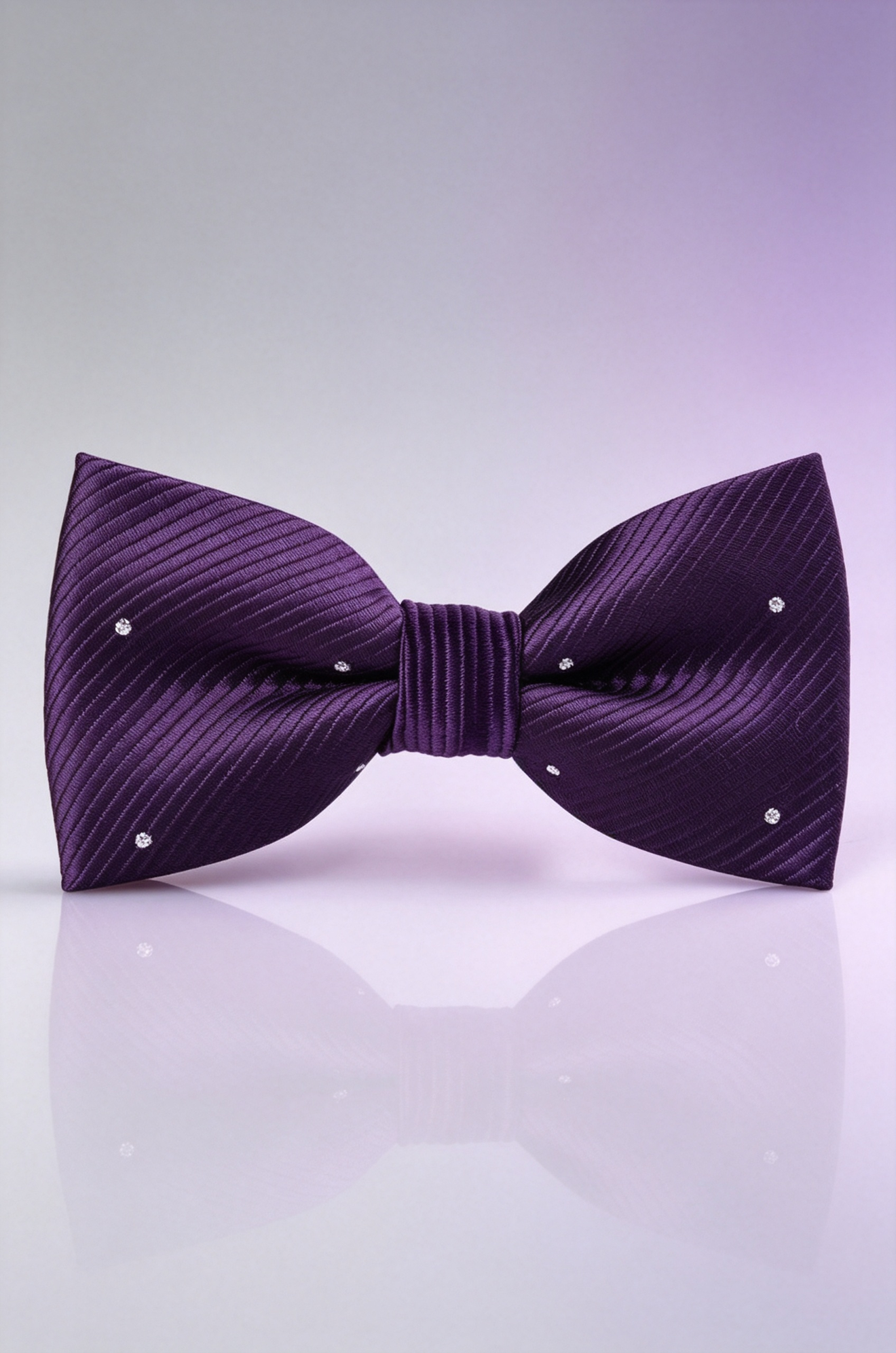 Boys Black Rhinestone Twill Pre‑Tied Bow Tie
