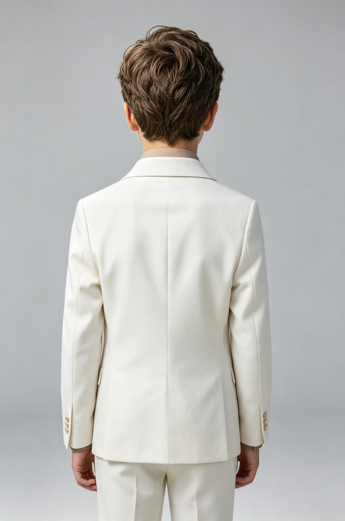 Off White Blend Double‑Breasted Formal Blazer