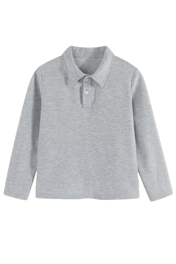 White Long‑Sleeve Polo Cotton‑Linen Blend Knit Collared Shirt