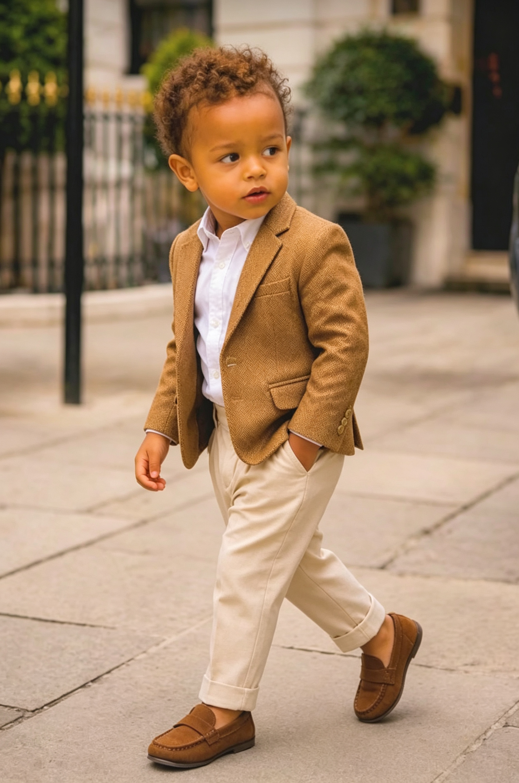 Khaki & Beige Trouser Herringbone Single‑Breasted Formal 2‑Piece Suit