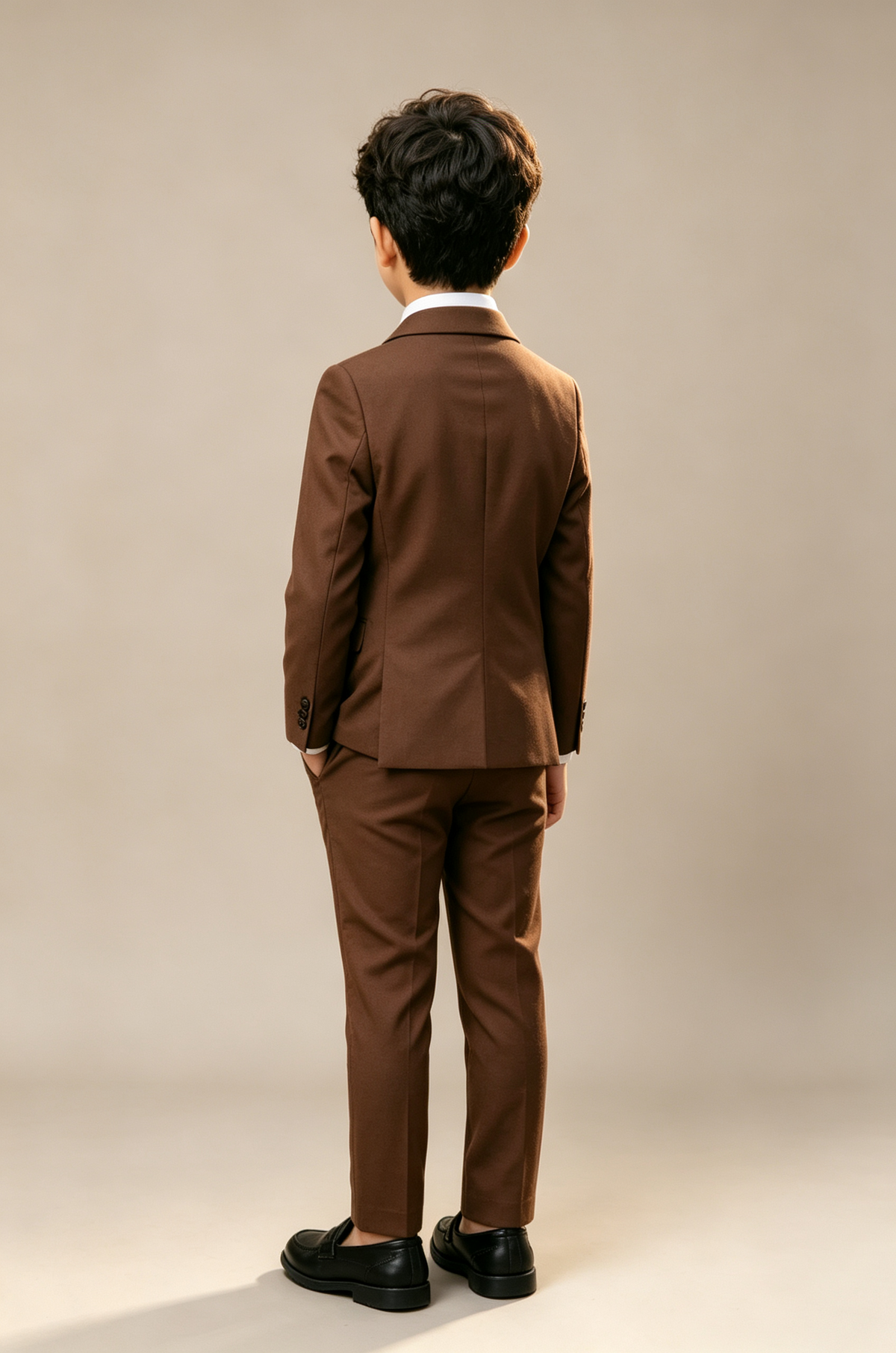 Deep Brown Formal Single‑Button 2‑Piece Suit