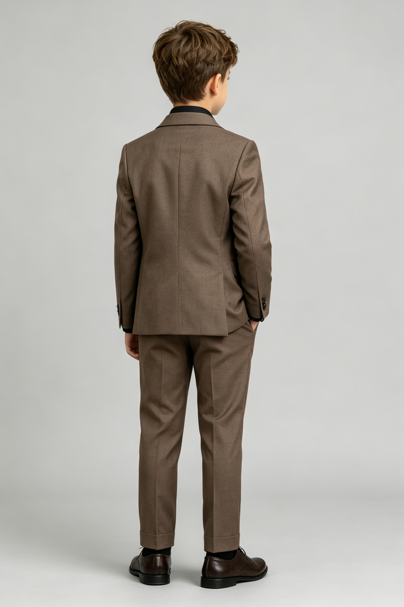 Deep Taupe Lapel Single‑Button 2‑Piece Suit