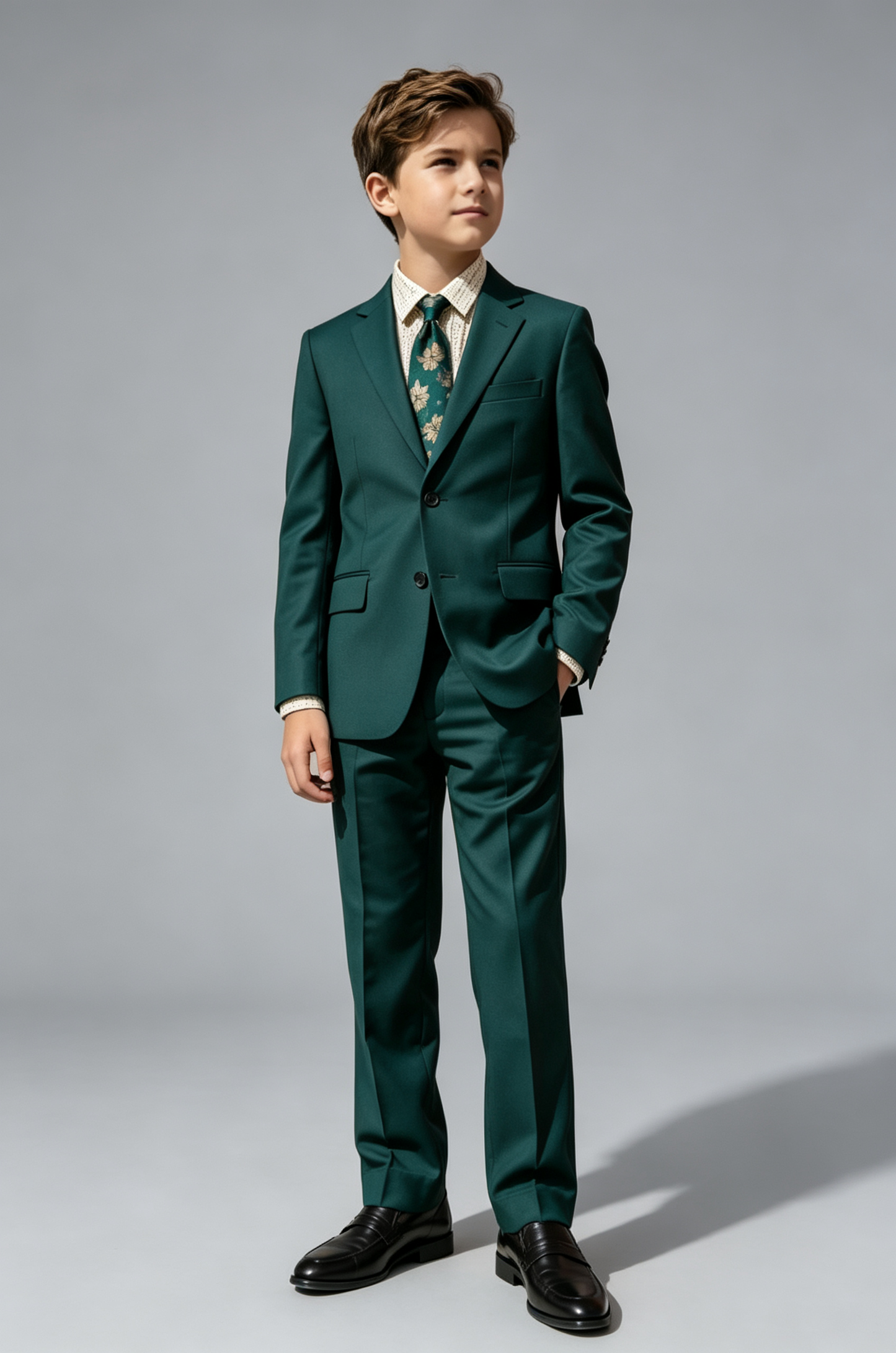 Deep Green Notch Lapel Single‑Button Formal 2‑Piece Suit
