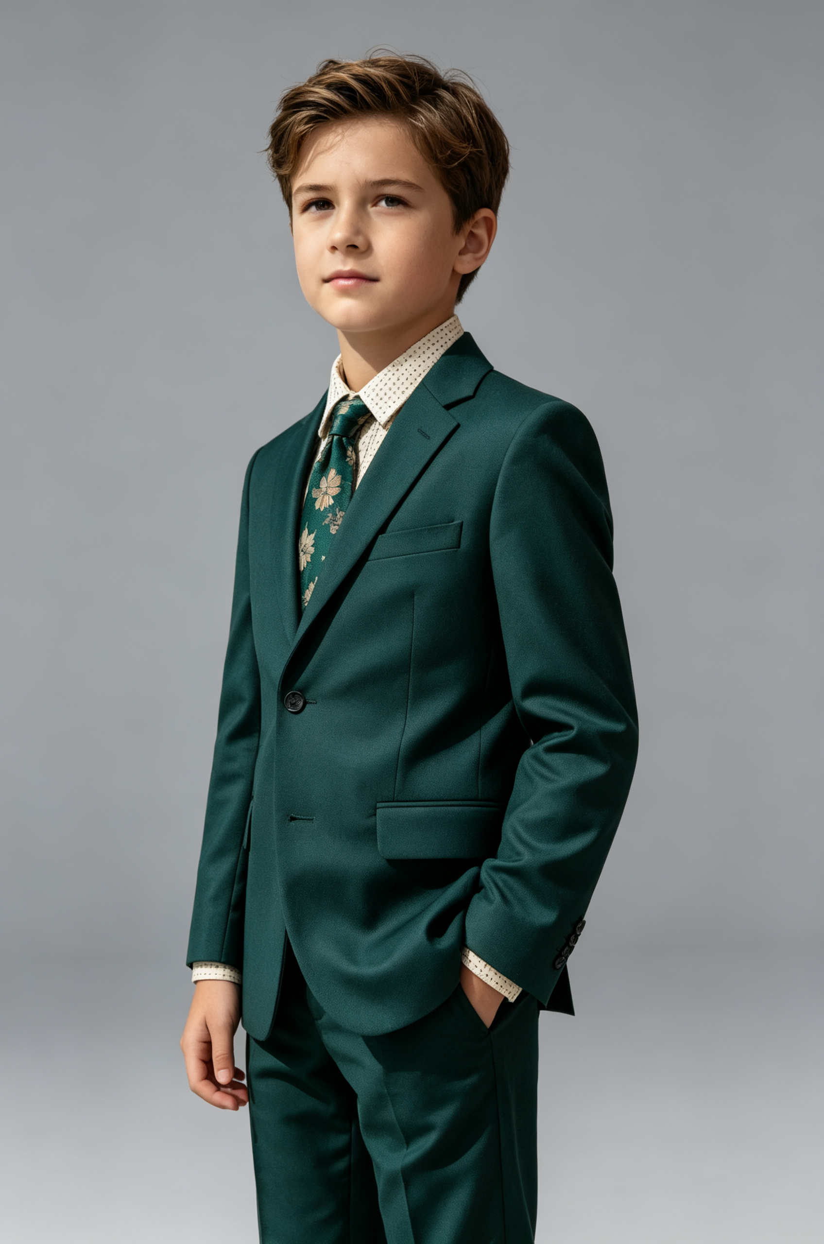 Deep Green Notch Lapel Single‑Button Formal 2‑Piece Suit