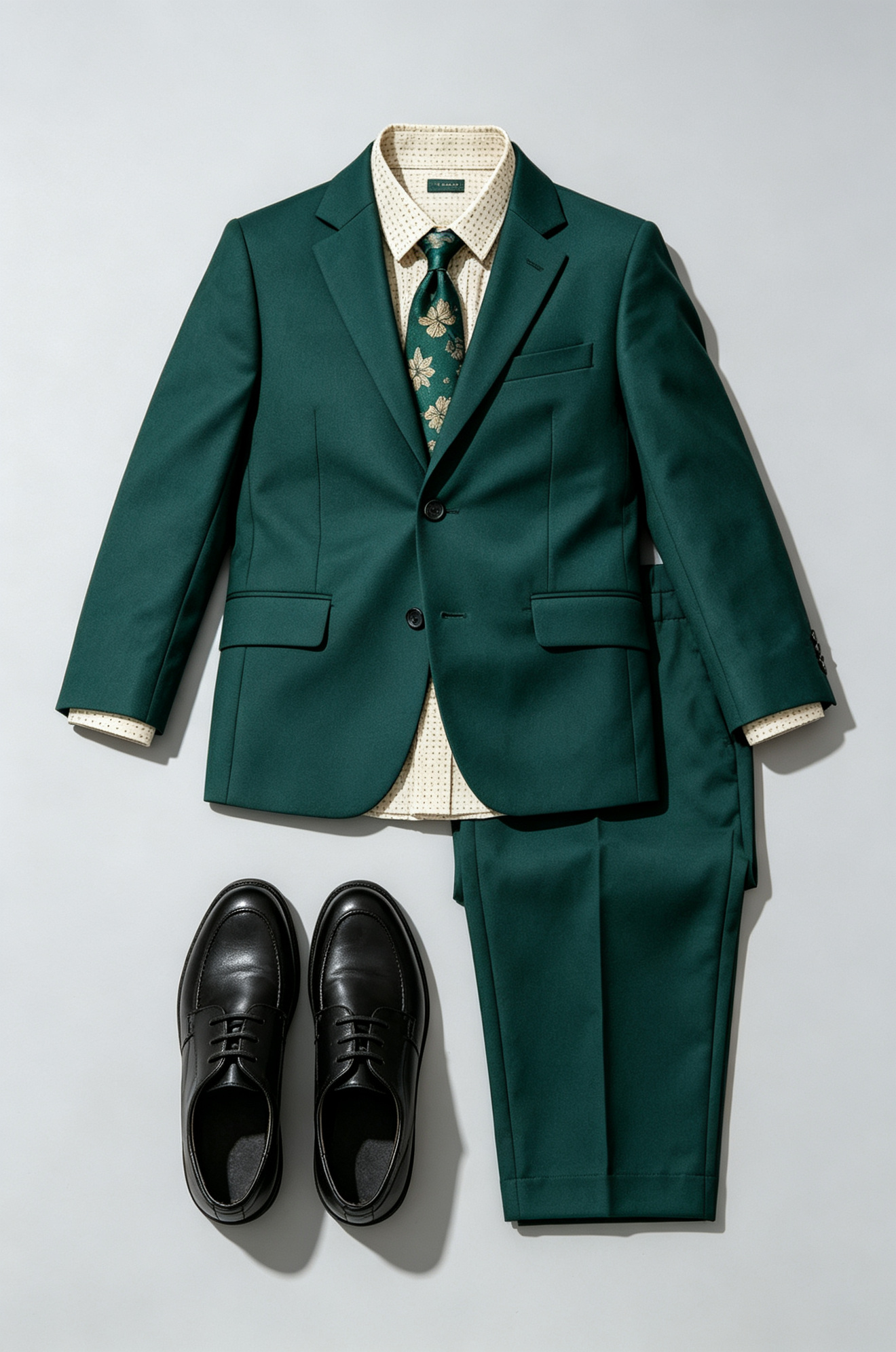 Deep Green Notch Lapel Single‑Button Formal 2‑Piece Suit
