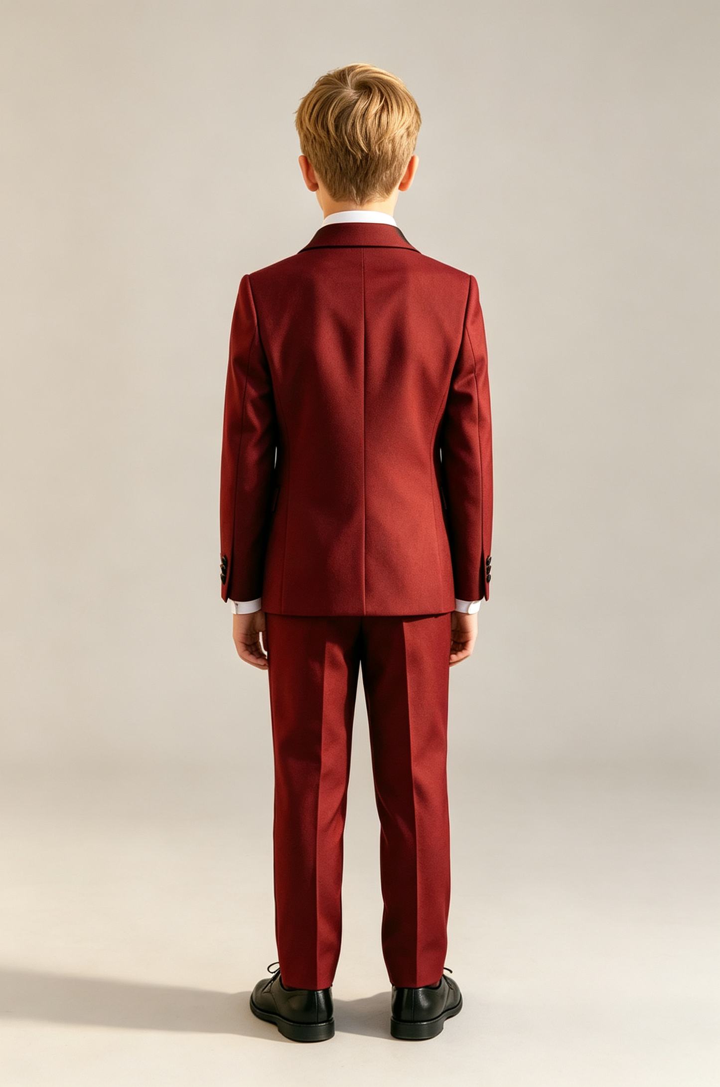 Red & Black Satin Lapels Single‑Breasted 2‑Piece Tuxedo