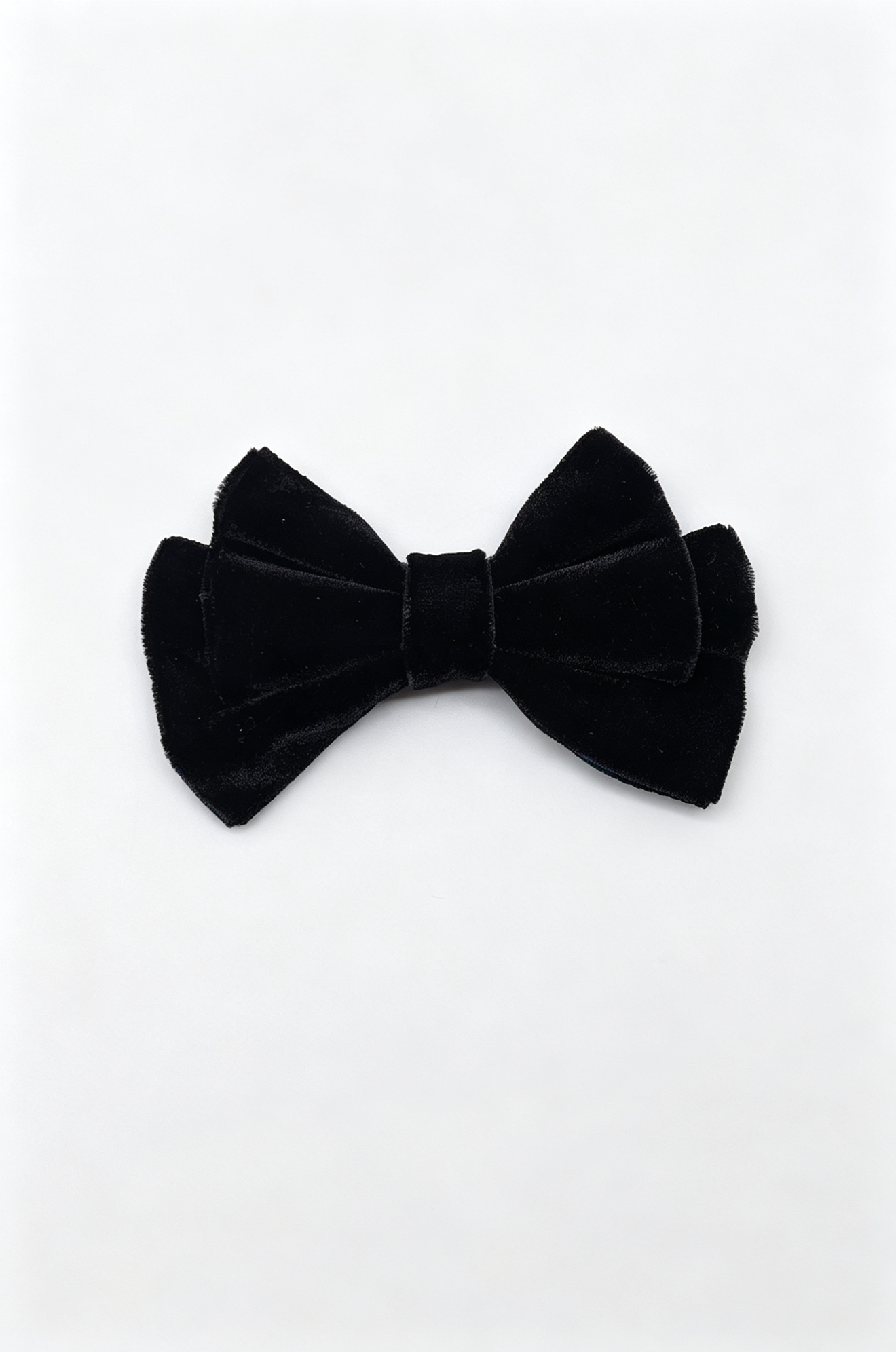 Boys Burgundy Velvet Double‑Layer Bow Tie