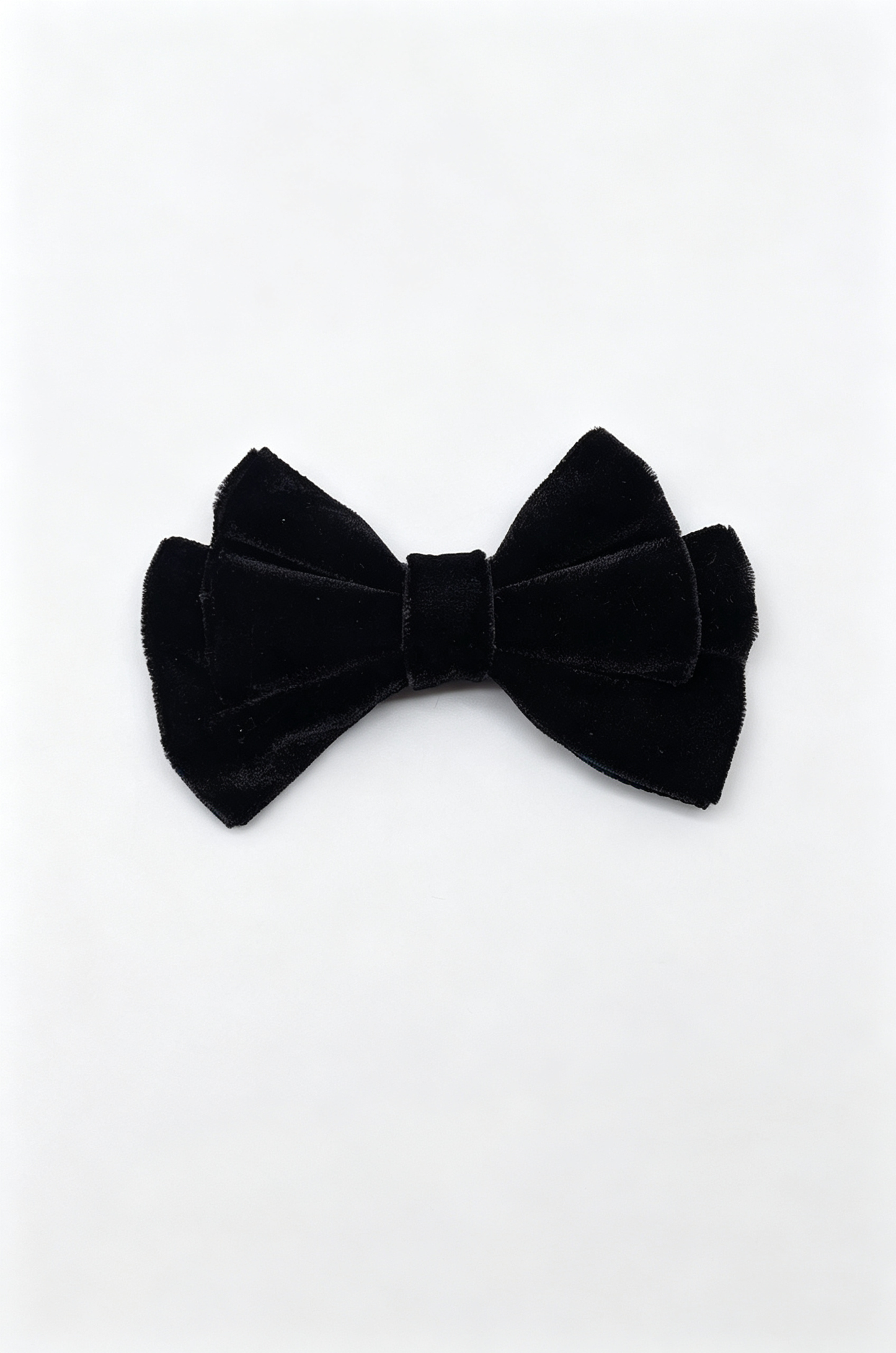 Boys Burgundy Velvet Double‑Layer Bow Tie