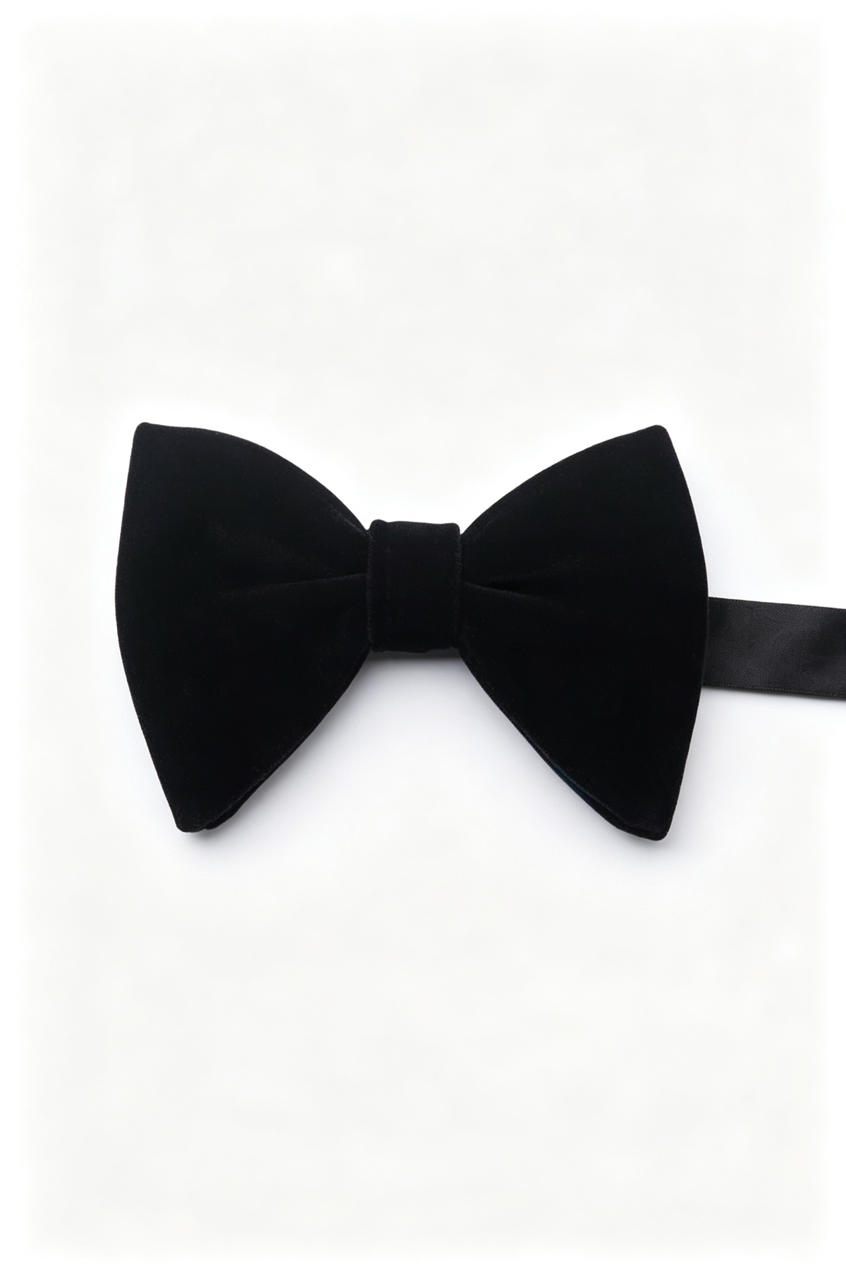 Boys Black Velvet Double‑Layer Bow Tie