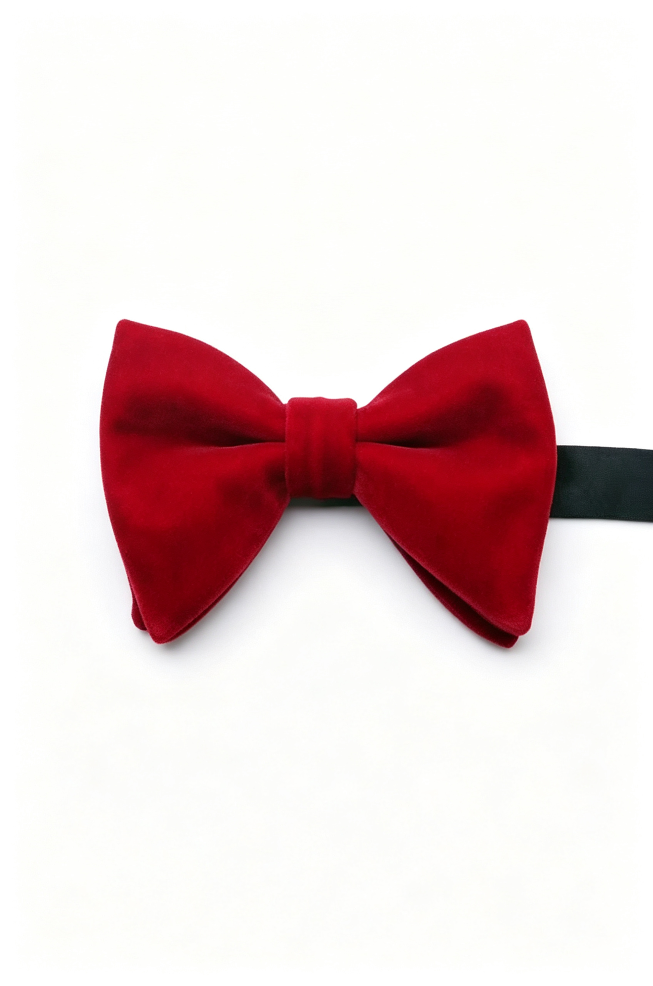Boys Black Velvet Double‑Layer Bow Tie