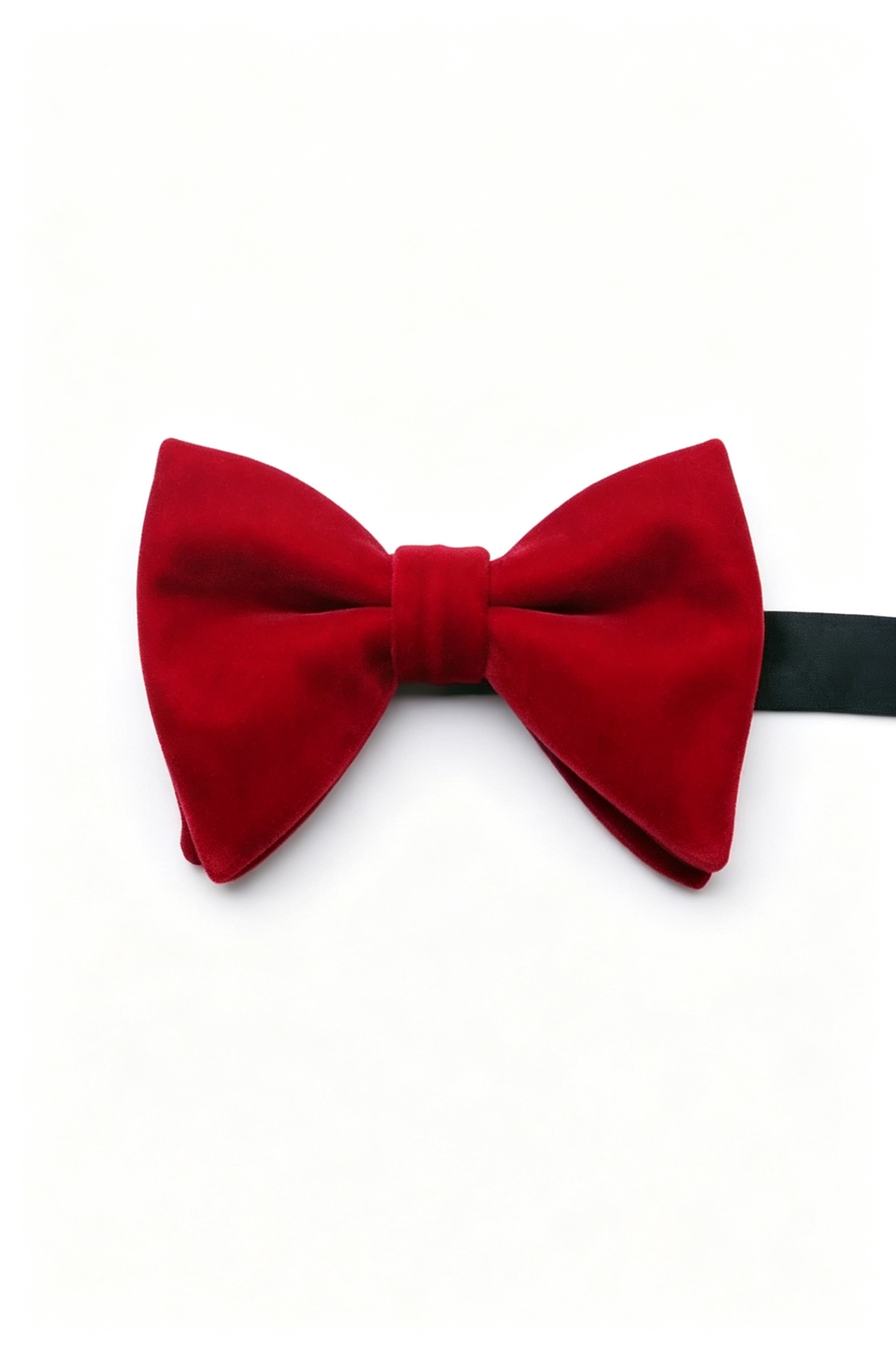 Boys Black Velvet Double‑Layer Bow Tie