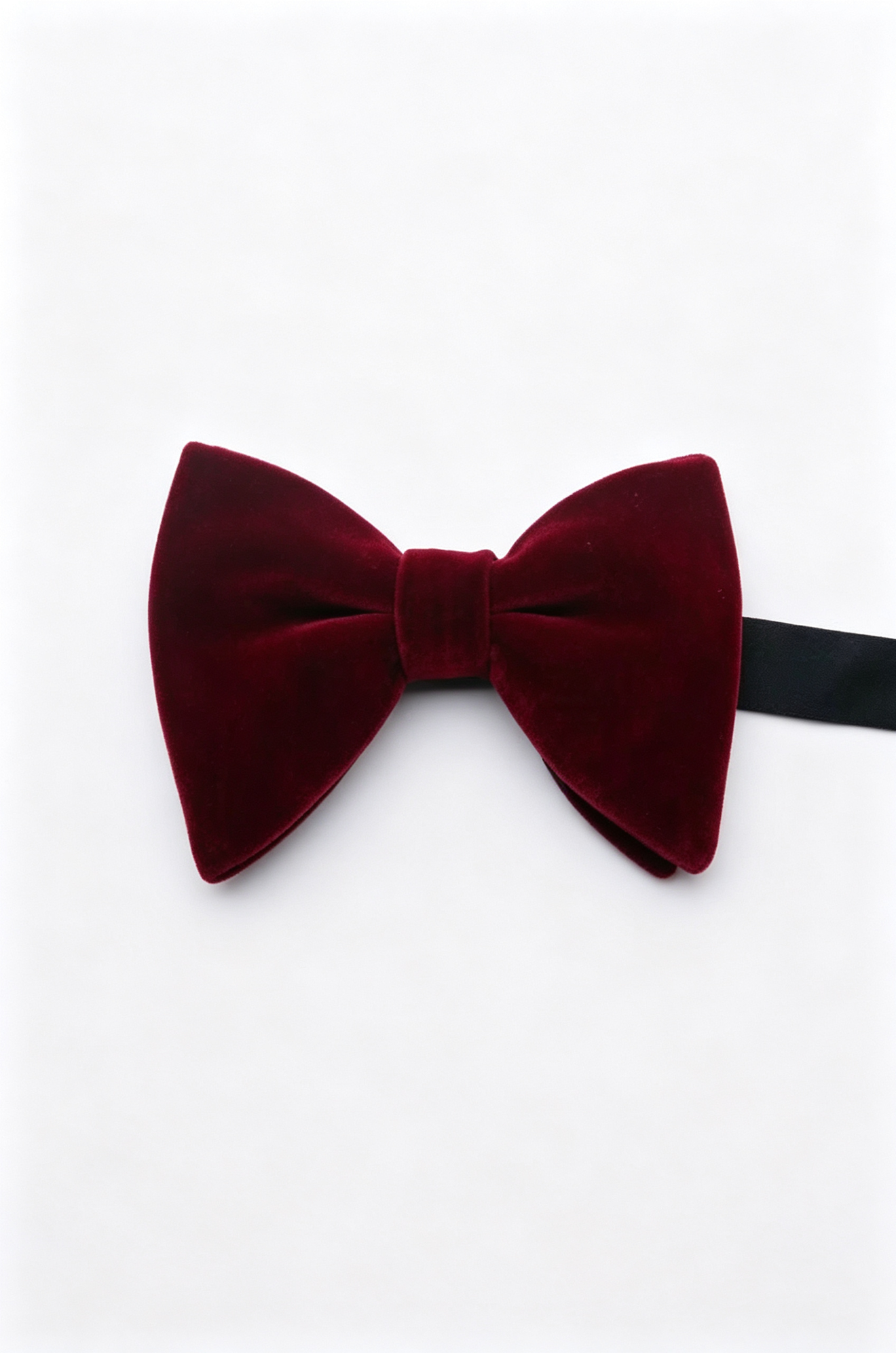 Boys Black Velvet Double‑Layer Bow Tie