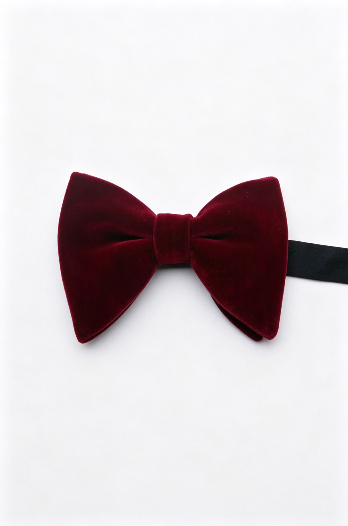 Boys Black Velvet Double‑Layer Bow Tie