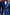 Deep Blue & White Contrast Lapel Single Breasted 2-Piece Suit Set